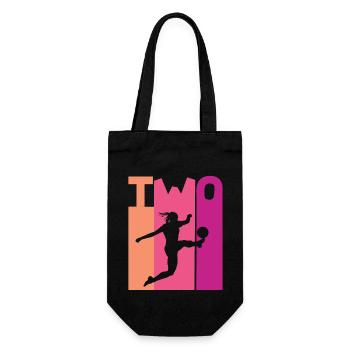 2nd Birthday Women's Soccer Soccer Female Soccer Player - Gift Bag for Bottles - black - Front