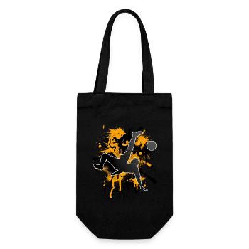 Joueurs de football - Sac à bouteille - noir - Devant