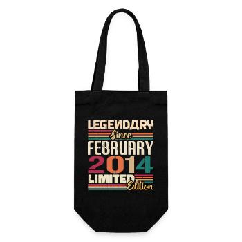 February 2014 Birthday Present February 2002 - Gift Bag for Bottles - black - Front