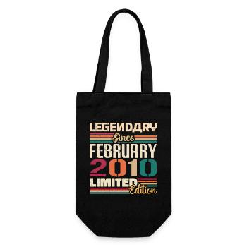 February 2010 Birthday Present February 2002 - Gift Bag for Bottles - black - Front