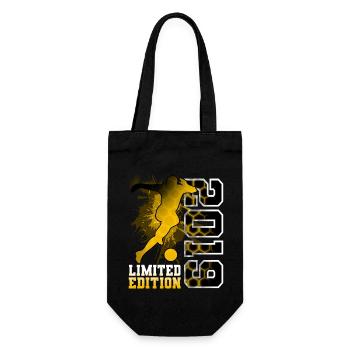 2019 Year of Birth Birthday Football - Gift Bag for Bottles - black - Front
