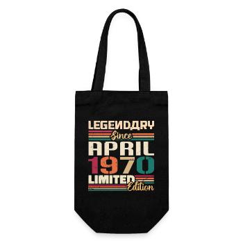 Legenden Werden Im April 1970 Geboren - 1970 - Geschenkbeutel für Flaschen - Schwarz - Vorne