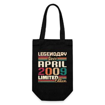 Legenden Werden Im April 2009 Geboren - 2009 - Geschenkbeutel für Flaschen - Schwarz - Vorne