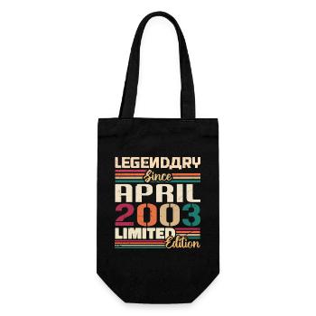 Legenden Werden Im April 2003 Geboren - 2003 - Geschenkbeutel für Flaschen - Schwarz - Vorne