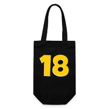 18 - Geschenkbeutel für Flaschen - Schwarz - Vorne