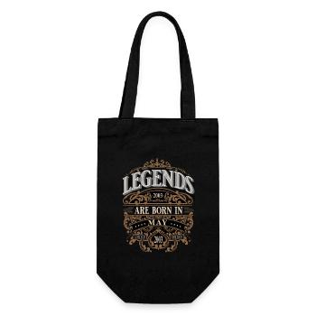 2003 May Born Birthday Year of Birth - Gift Bag for Bottles - black - Front