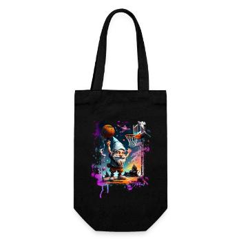Basketball Gnome - Gift Bag for Bottles - black - Front