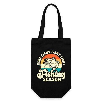 Angeln Angler - Geschenkbeutel für Flaschen - Schwarz - Vorne