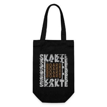 Skateboard Skaten Skateboarder Skater Skaten - Geschenkbeutel für Flaschen - Schwarz - Vorne