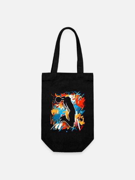 Basketball Basketballerin Frauen Basketball - Geschenkbeutel für Flaschen - Schwarz