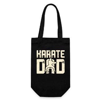 Karate Dad - Geschenkbeutel für Flaschen - Schwarz - Vorne