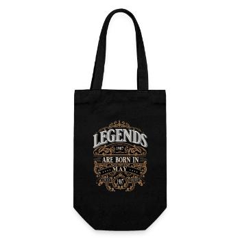 1987 Mai Naissance Anniversaire Année de naissance - Sac à bouteille - noir - Devant