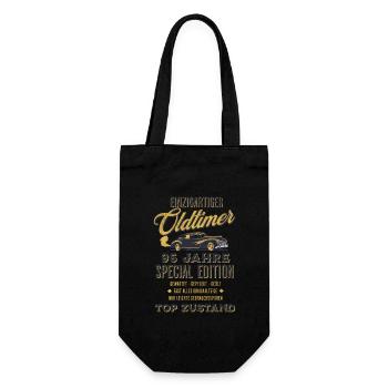 95. Geburtstag Oldtimer TOP ZUSTAND - Geschenkbeutel für Flaschen - Schwarz - Vorne