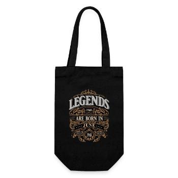 1968 Juin Naissance Anniversaire Année de naissance - Sac à bouteille - noir - Devant