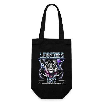1977 Birthday year of birth Leo - Gift Bag for Bottles - black - Front