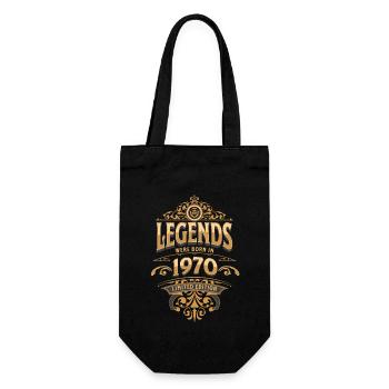 1970 Legende Geburtstag 1970 Geburtsjahr - Geschenkbeutel für Flaschen - Schwarz - Vorne