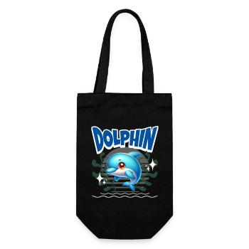 Delfin - Geschenkbeutel für Flaschen - Schwarz - Vorne
