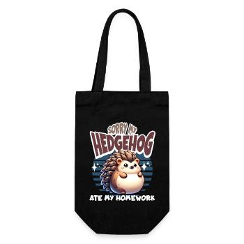 Hedgehog Homework School - Gift Bag for Bottles - black - Front