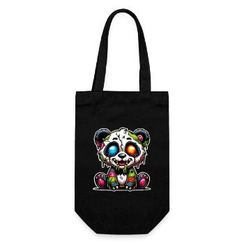 Panda Zombie Monster Halloween - Gift Bag for Bottles - black - Front