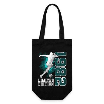 1982 Born Football Limited Edition Birthday - Gift Bag for Bottles - black - Front