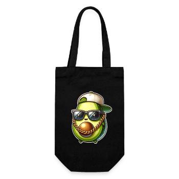 Avocado Gangster - Geschenkbeutel für Flaschen - Schwarz - Vorne