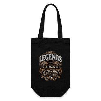 1972 Septembre Naissance Anniversaire Année de naissance - Sac à bouteille - noir - Devant