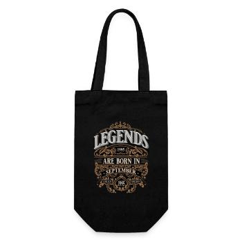 1995 September born Birthday Year of birth - Gift Bag for Bottles - black - Front