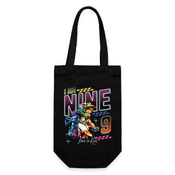 9e anniversaire des filles de motocross - Sac à bouteille - noir - Devant