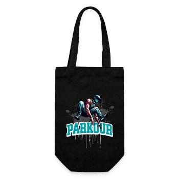 Parkour - Geschenkbeutel für Flaschen - Schwarz - Vorne