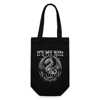 Dragon 15th Birthday Dragon - Gift Bag for Bottles - black - Front