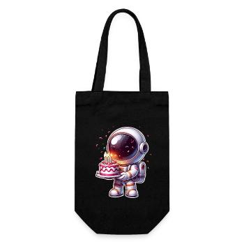 Astronaut Birthday - Gift Bag for Bottles - black - Front