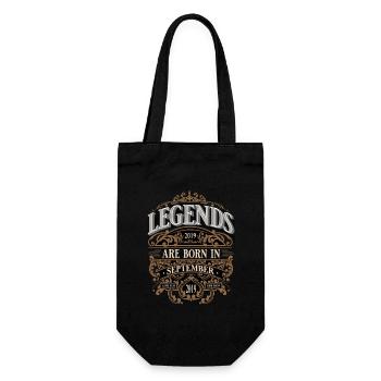 2019 September Born Birthday Year of birth - Gift Bag for Bottles - black - Front