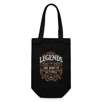 1960 Octobre Né Anniversaire Année de naissance - Sac à bouteille - noir - Devant
