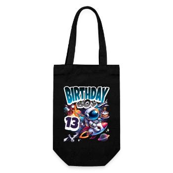 Astronaut 13th Birthday Space - Gift Bag for Bottles - black - Front
