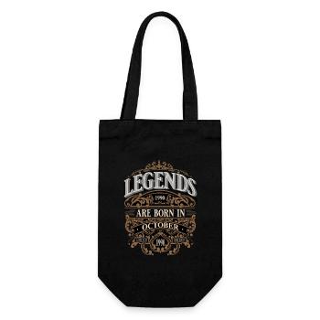 1990 Octobre Naissance Anniversaire Année de naissance - Sac à bouteille - noir - Devant