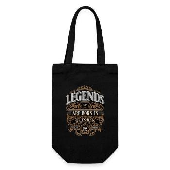 1985 Octobre Naissance Anniversaire Année de naissance - Sac à bouteille - noir - Devant