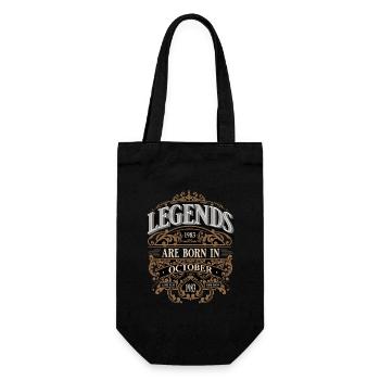 1983 Octobre Naissance Anniversaire Année de naissance - Sac à bouteille - noir - Devant