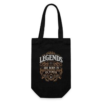 2013 Octobre Né Anniversaire Année de naissance - Sac à bouteille - noir - Devant
