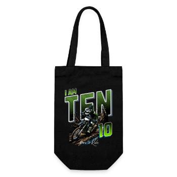 Motocross 10th Birthday - Gift Bag for Bottles - black - Front