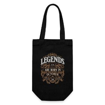 2018 Octobre Né Anniversaire Année de naissance - Sac à bouteille - noir - Devant