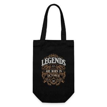 2015 Octobre Né Anniversaire Année de naissance - Sac à bouteille - noir - Devant