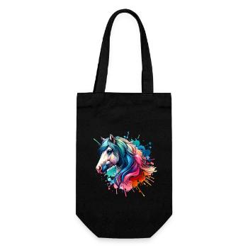 Horse - Gift Bag for Bottles - black - Front