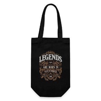 1969 Novembre Né Anniversaire Année de naissance - Sac à bouteille - noir - Devant