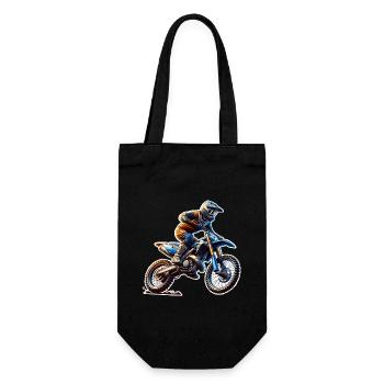 Motocross - Geschenkbeutel für Flaschen - Schwarz - Vorne