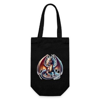 Drache - Geschenkbeutel für Flaschen - Schwarz - Vorne