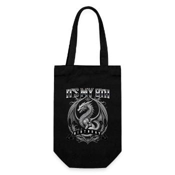 Dragon 8th Birthday Dragon - Gift Bag for Bottles - black - Front