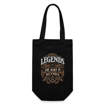 1971 December born Birthday Year of birth - Gift Bag for Bottles - black - Front
