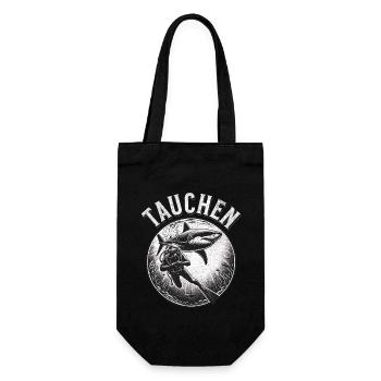 Tauchen Taucher - Geschenkbeutel für Flaschen - Schwarz - Vorne