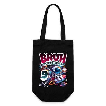 Astronaut 9th Birthday Space - Gift Bag for Bottles - black - Front