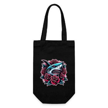 Shark - Gift Bag for Bottles - black - Front